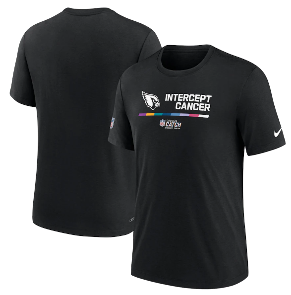 Men's Arizona Cardinals 2022 Black Crucial Catch Performance T-Shirt Men's Arizona Cardinals 2022 Black Crucial Catch Performance T-Shirt